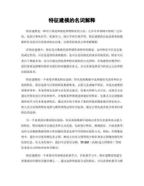 特征建模的名词解释