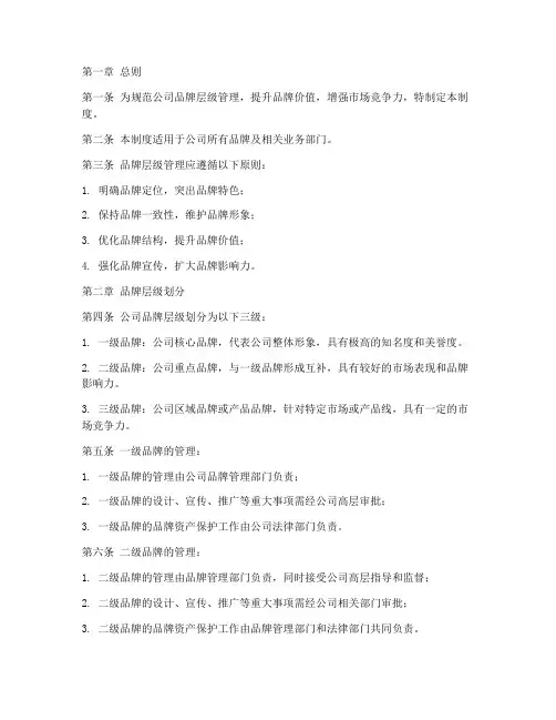 品牌层级汇编管理制度