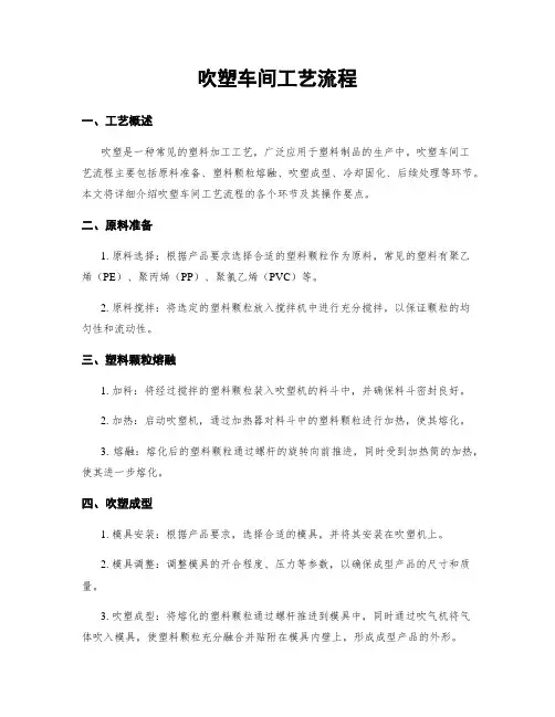 吹塑车间工艺流程