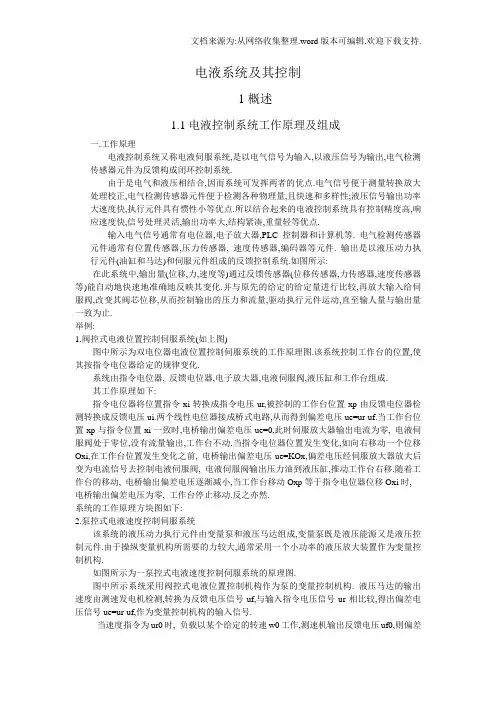 电液伺服系统及其控制文档
