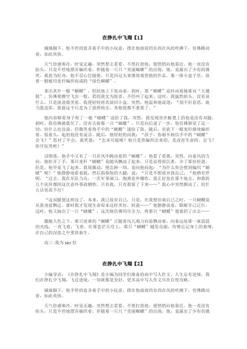 在挣扎中飞翔作文
