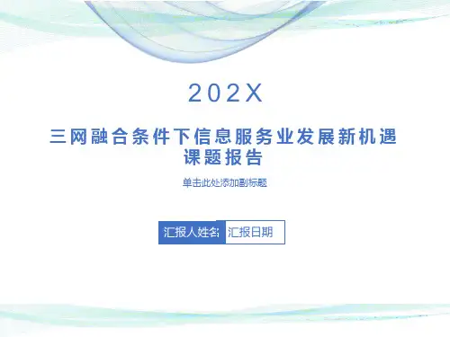 网融合条件下信息服务业发展新机遇