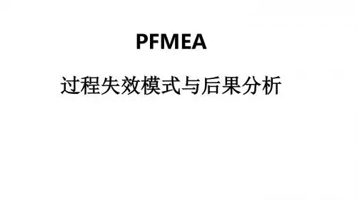 PFMEA 过程失效模式与后果分析[优质PPT]