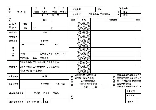 汽车4S店客户档案卡1