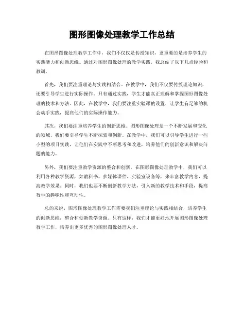 图形图像处理教学工作总结