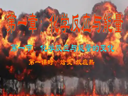 人教化学选修4第一章第一节化学反应和能量的变化第1课时(共21张PPT)
