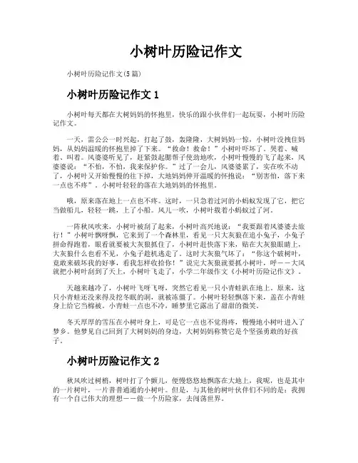 小树叶历险记作文