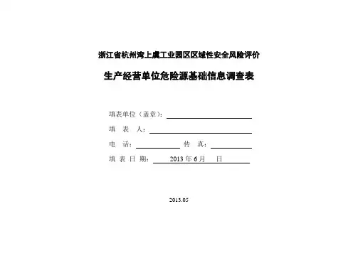 园区企业基础信息调查表