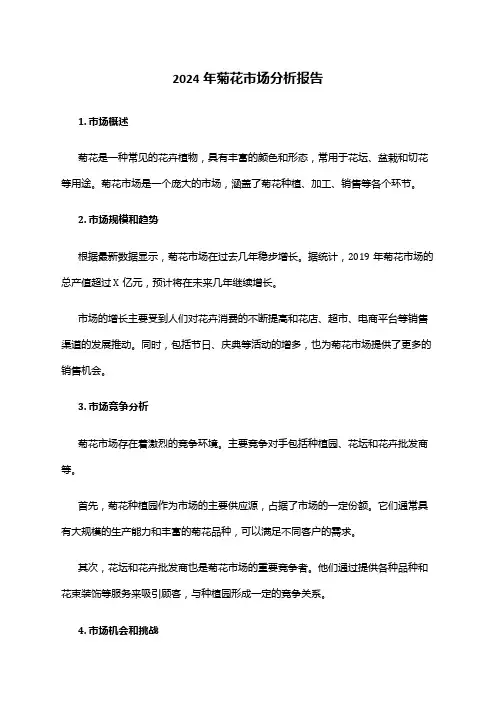 2024年菊花市场分析报告
