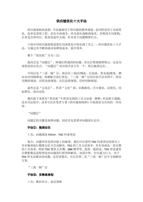 供应链优化十大手法