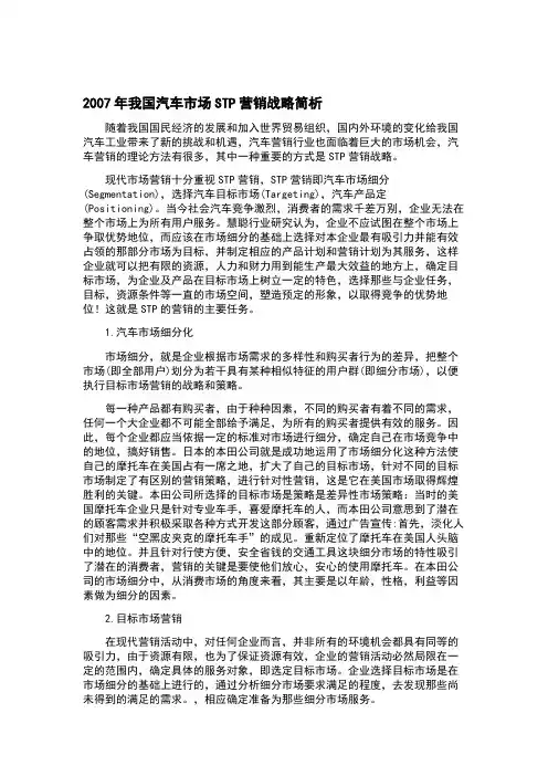 STP战略案例分析