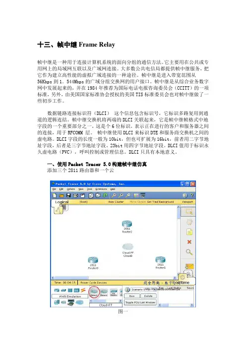 帧中继实训