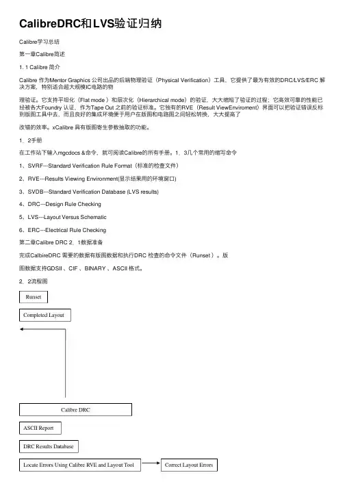 CalibreDRC和LVS验证归纳