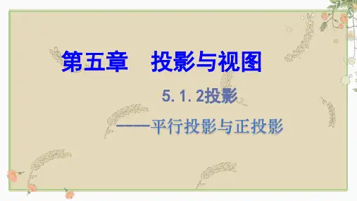 北师大版(2012)数学九年级上册第5章《平行投影与正投影》课件