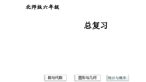 小学北师大版数学六年级下册课件：总复习(共31张ppt)