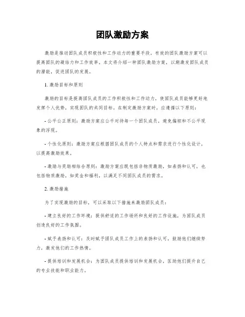 团队激励方案