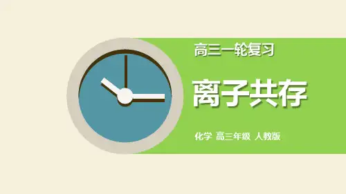 深圳优质课件   人教版高三化学专题 离子共存