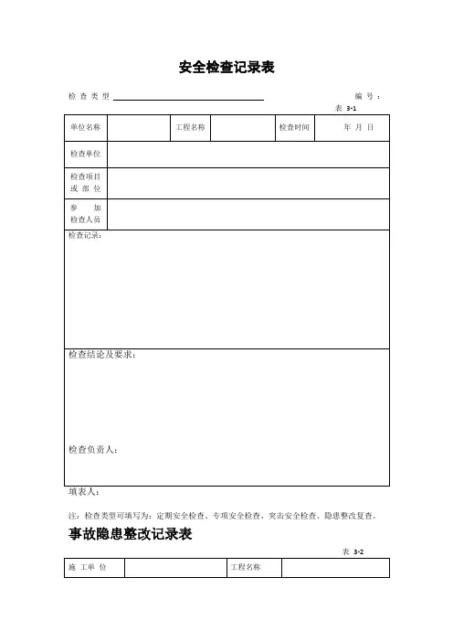 卸料平台检查表