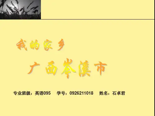 我的家乡——岑溪专题PPT