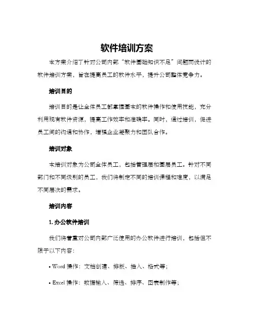 软件培训方案