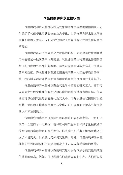 气温曲线和降水量柱状图