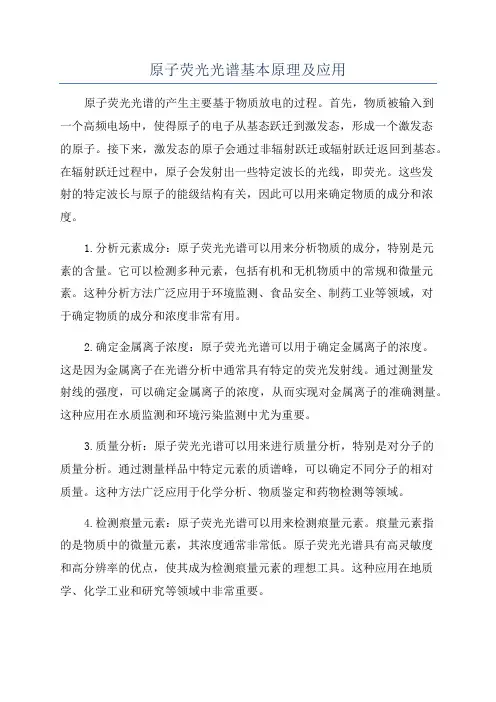 原子荧光光谱基本原理及应用
