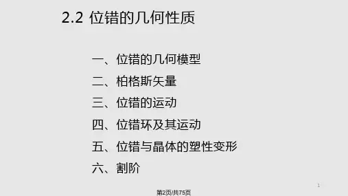 ch位错位错的动力学性质详解实用