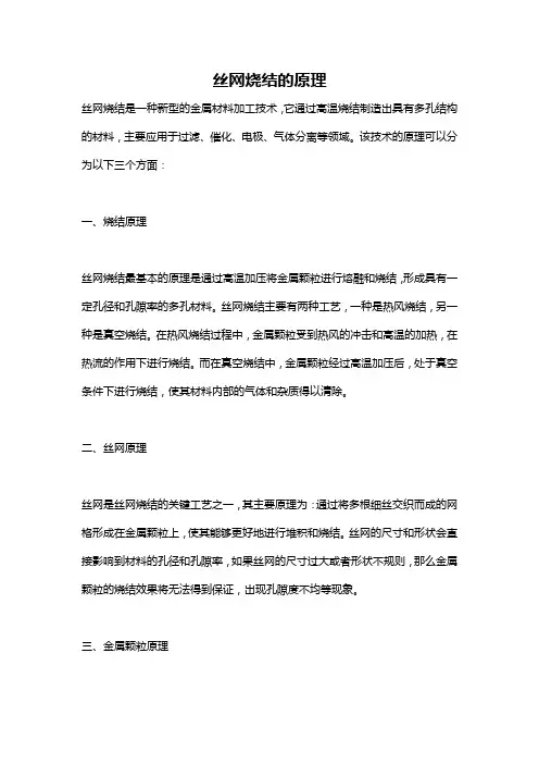 丝网烧结的原理