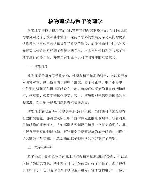 核物理学与粒子物理学