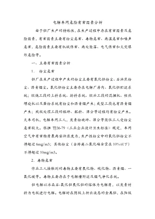 电解车间危险有害因素分析.doc