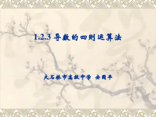 1.2.3导数的四则运算法则