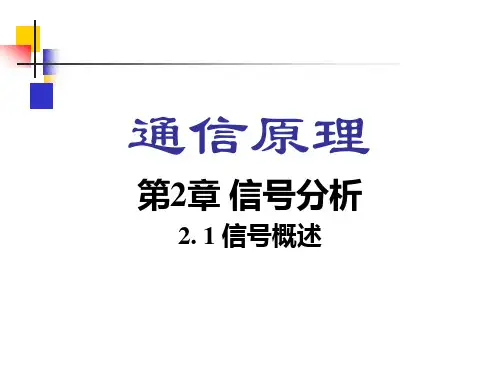 《通信原理》第2章信号分析