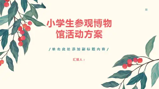 小学生参观博物馆活动方案
