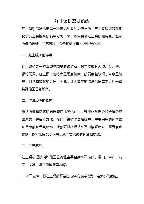 红土镍矿湿法冶炼