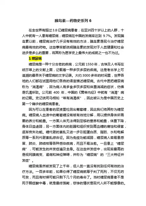 胰岛素—药物史系列6