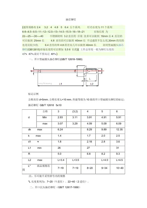 抽芯铆钉