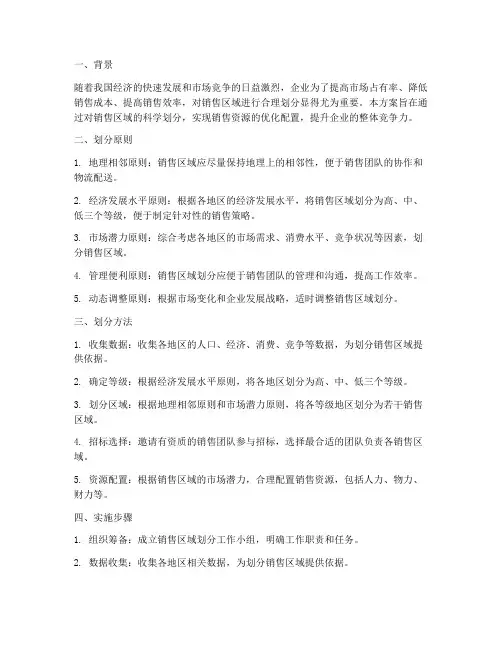 销售区域划分方案