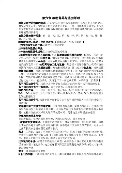 土壤肥料学6~13章