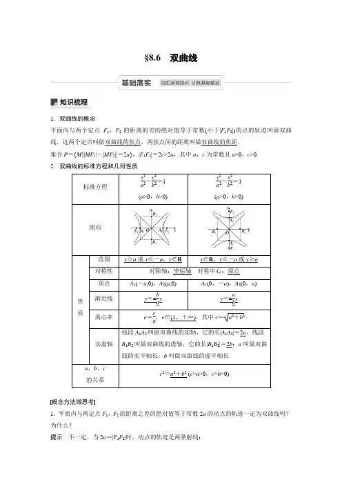 21版： 双曲线（步步高）