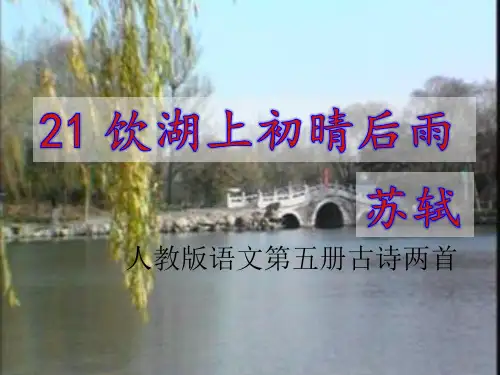 饮湖上初晴后雨ppt课件