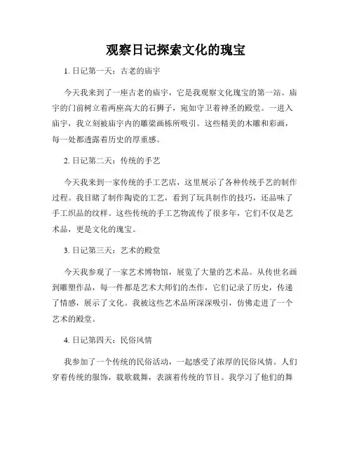 观察日记探索文化的瑰宝