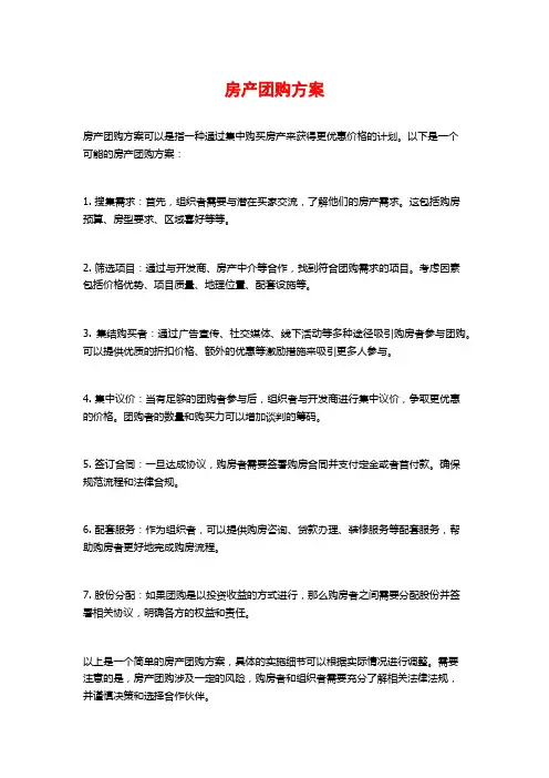 房产团购方案