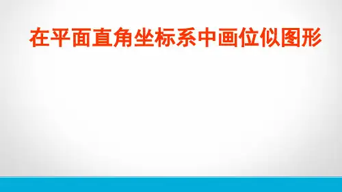 平面直角坐标系中的位似