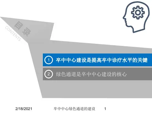 卒中中心绿色通道的建设课件