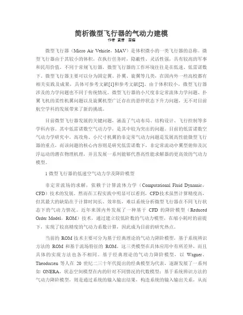 简析微型飞行器的气动力建模