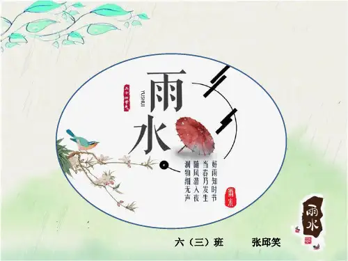 二十四节气——雨水PPT
