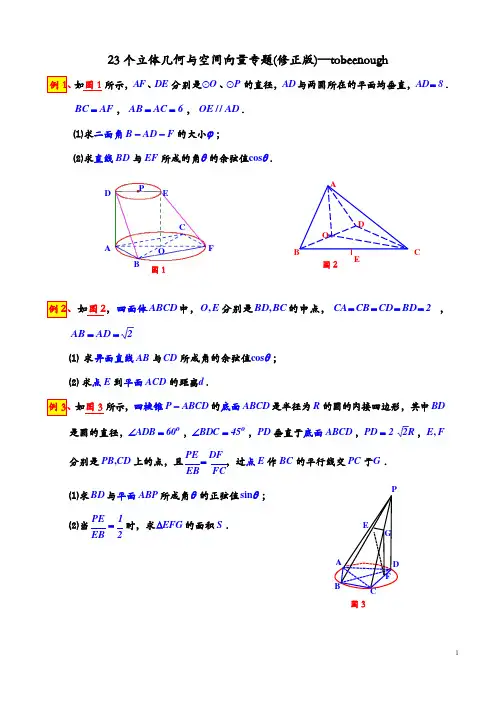 23个立体几何与空间向量专题 (1)