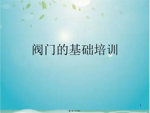 阀门的基础培训(共14张PPT)