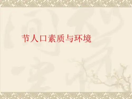 人口素质与环境ppt