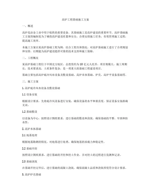 高炉工程基础施工方案
